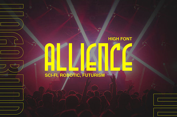 Allience: A Futuristic Display Font That Commands Attention