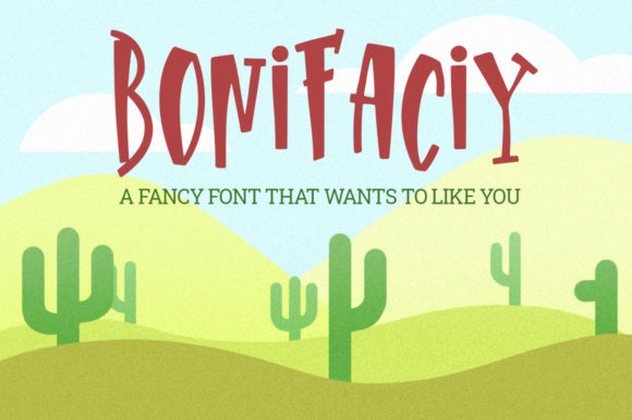 Bonifaciy: A Quirky Display Font That Stops Scrolling