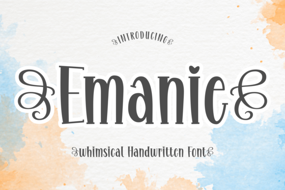Emanie: A Chic Display Font for Handmade Labels & Printables