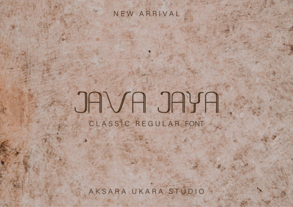 Java Jaya: A Display Font That Earns Its Space