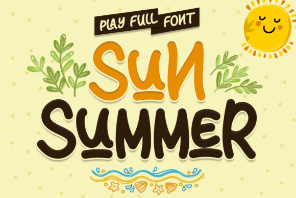 Sun Summer Font: Joyful Display Type for Handmade Brands